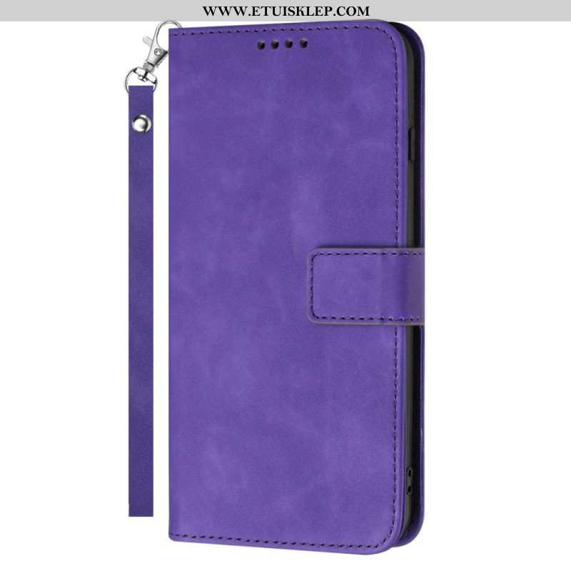 Etui Folio do Samsung Galaxy S23 Ultra 5G z Łańcuch Pasek W Stylu Vintage